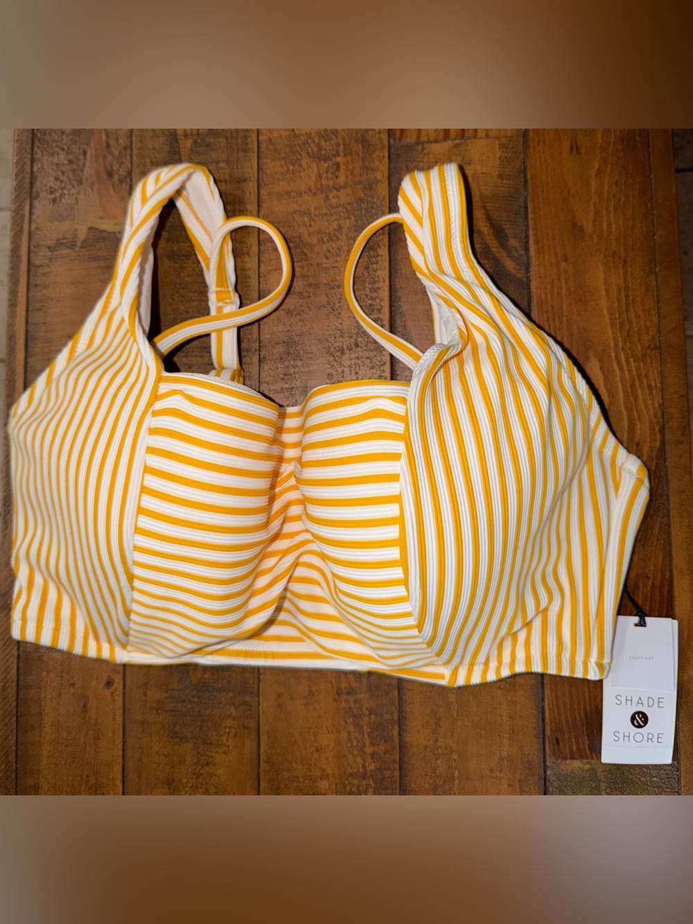 Target Yellow & White Striped Bralette - Shade & Shore